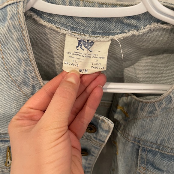 Vintage 90s Santana parasuco jean denim jacket with chain detail - Picture 7 of 12